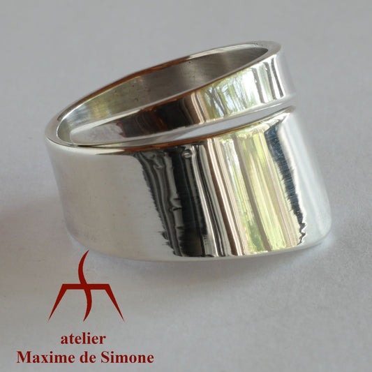 bague asymétrique en argent