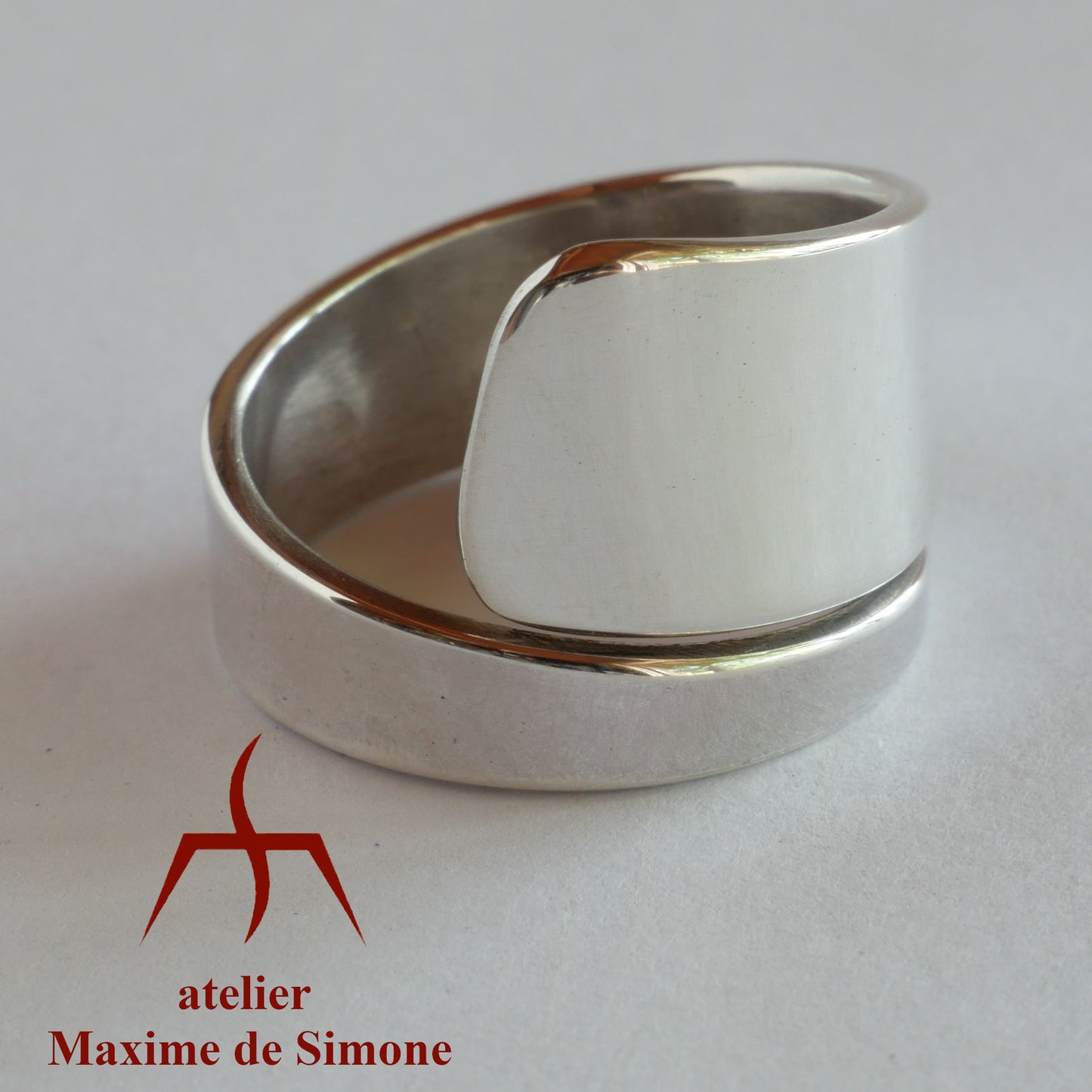 bague asymétrique en argent