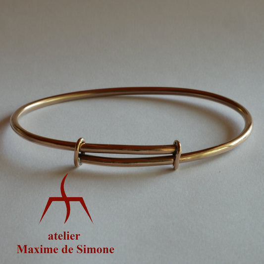 bracelet réglable en fil de bronze - grande taille