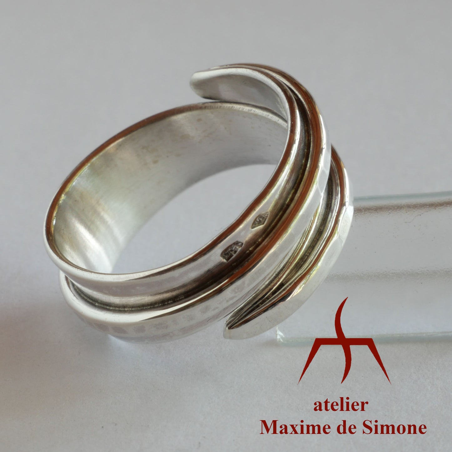 bague réglable en argent pour homme et femme