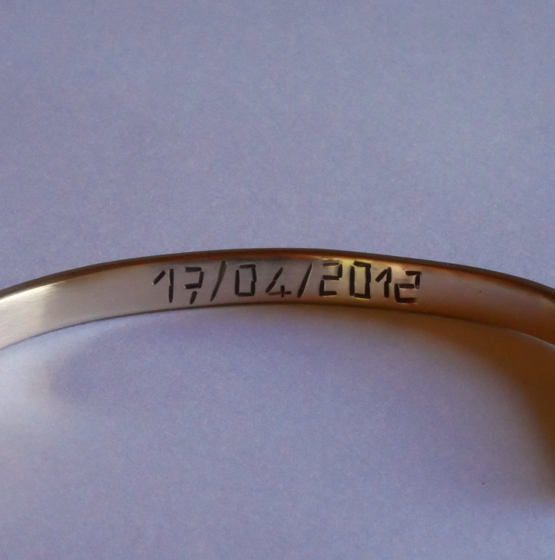 bracelet en bronze avec personnalisation