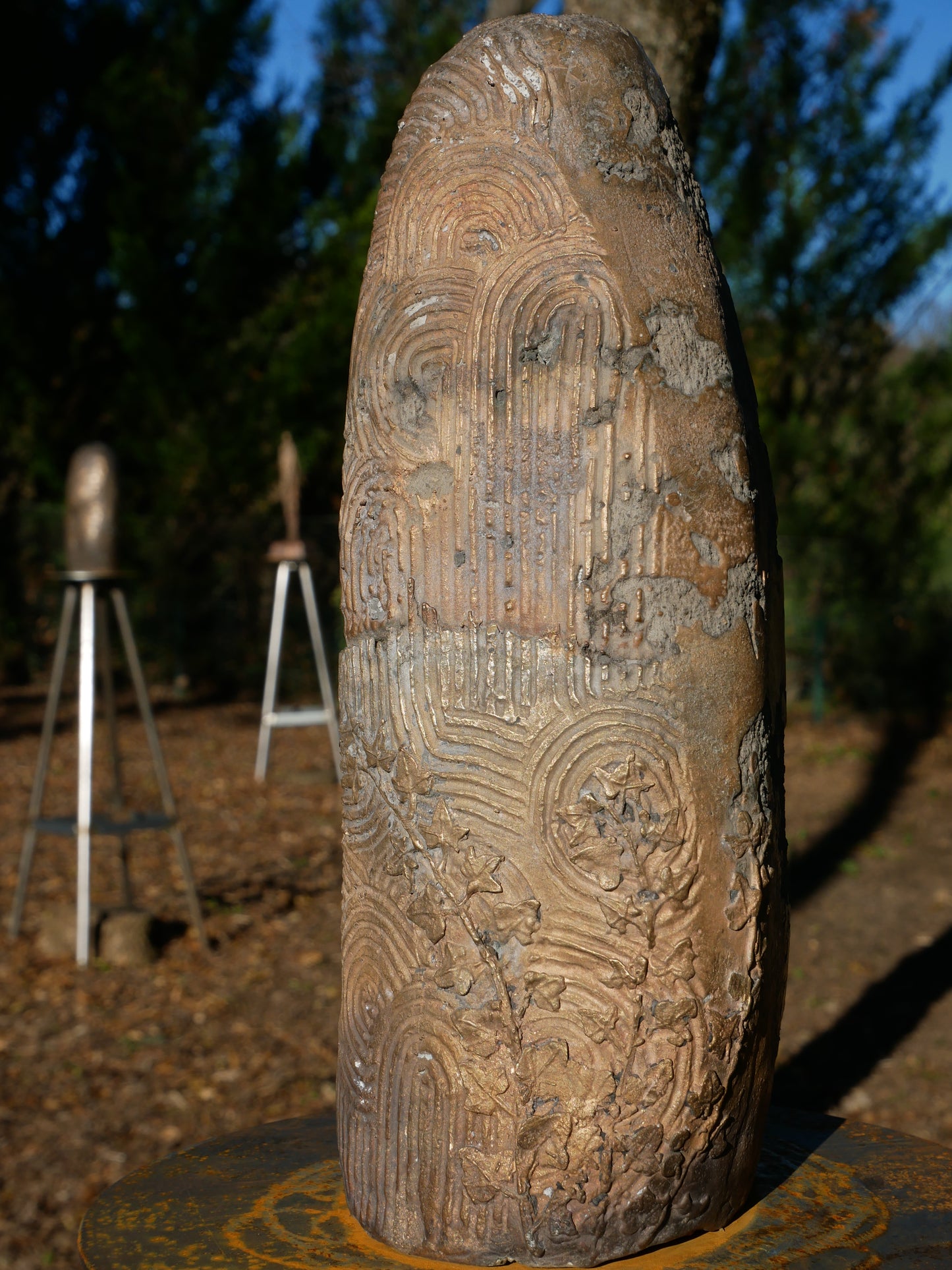 Sculpture en bronze - menhir Gavrinis