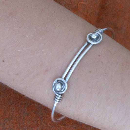 bracelet réglable en argent inspiré de l’Égypte ancienne