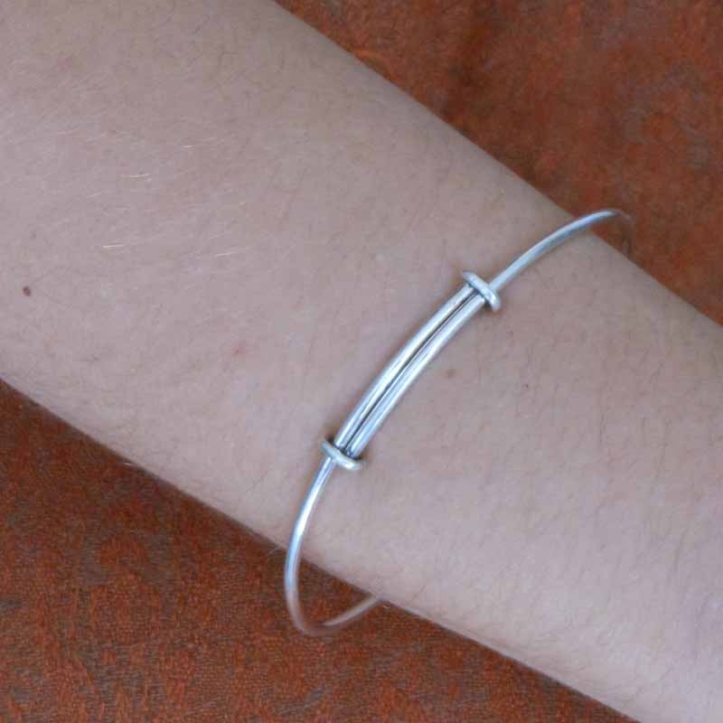 bracelet réglable en fil d’argent