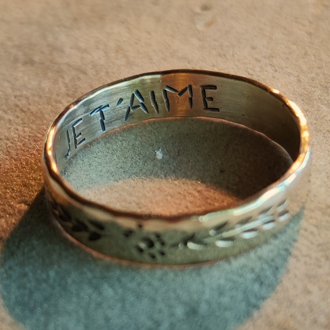 bague en bronze personnalisable