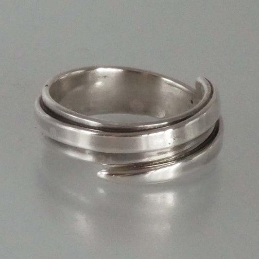 bague réglable en argent pour homme et femme