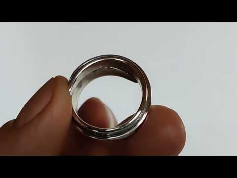 bague réglable en argent